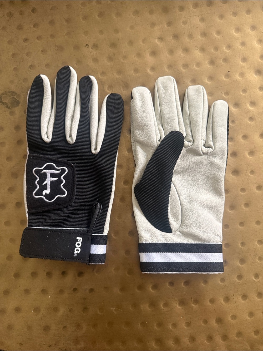 FOG Black and White Men's Performance Gloves dick beaters